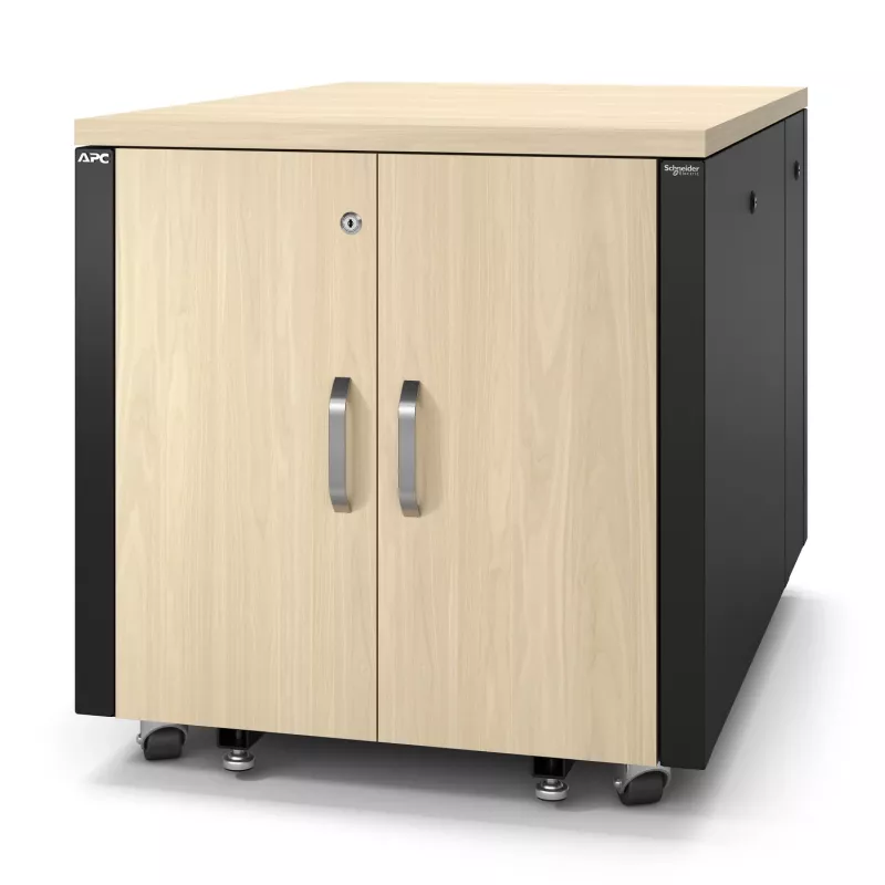 APC NetShelter Soundproof 12U server spinta, klevo spalvos