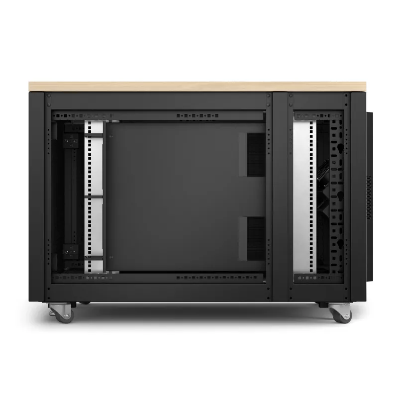 APC NetShelter Soundproof 12U server spinta, klevo spalvos
