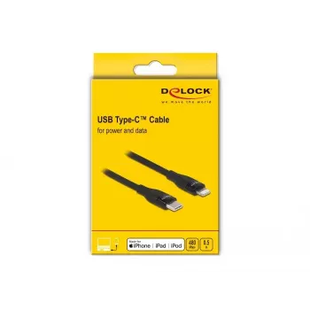 Duomenų ir įkrovimo laidas DeLOCK USB Type-C – Lightning 0,5 m