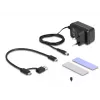 DeLOCK USB Type-C keitiklis M.2 NVMe SSD ir SATA SSD/HDD su klonavimo funkcija