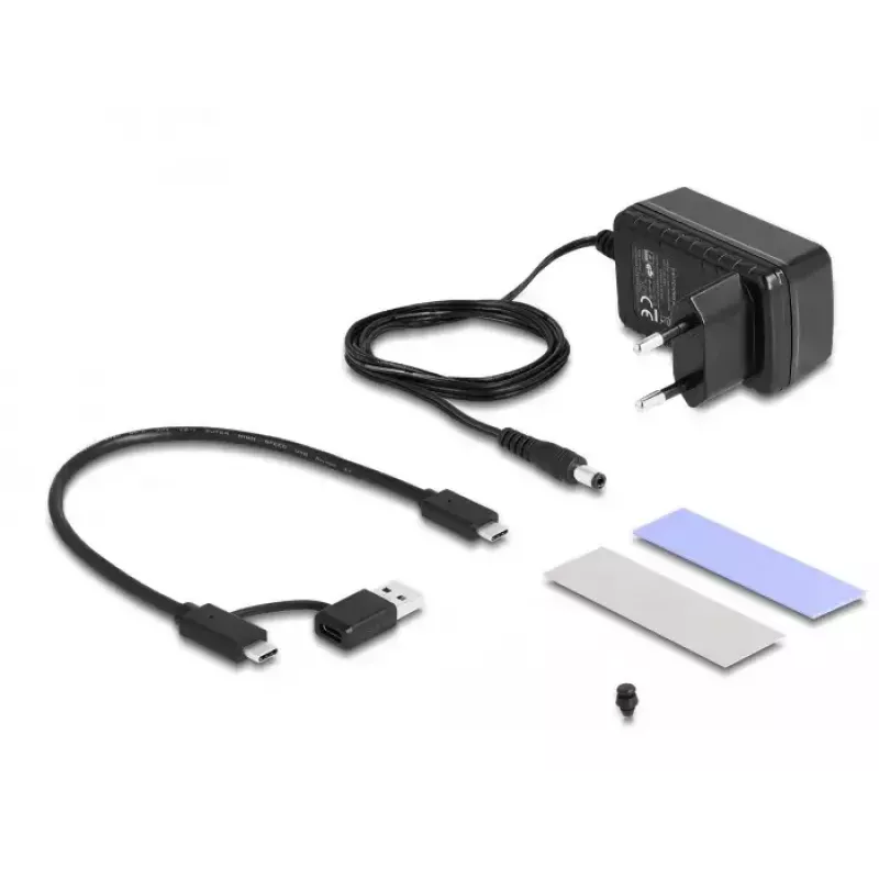 DeLOCK USB Type-C keitiklis M.2 NVMe SSD ir SATA SSD/HDD su klonavimo funkcija