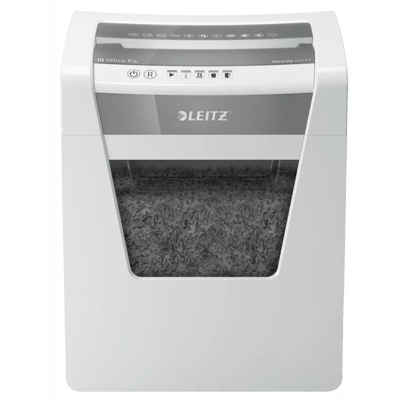 Leitz IQ Office dokumentų smulkintuvas P4, kryžminis smulkinimas, 22,3 cm, 4 x 40 mm, 23 l, 225 lapų, 55 dB