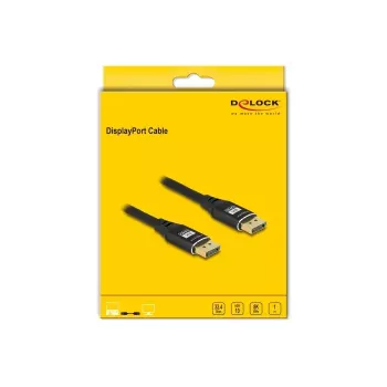 DeLOCK DisplayPort kabelis 8K 60 Hz 1 m juodas metalinis
