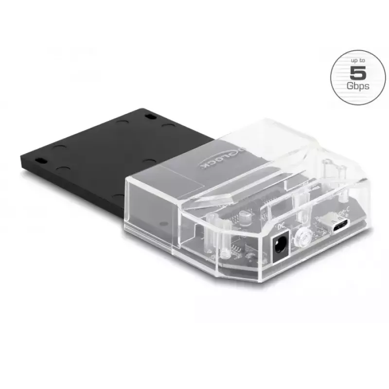 DeLOCK SuperSpeed USB Docking Station 2,5 colio SATA HDD SSD juoda