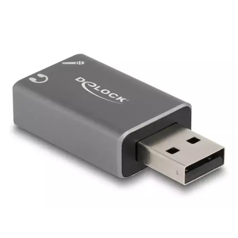 DeLOCK išorinis USB garso adapteris USB-A (vyriškas) į 2 × 3,5 mm stereo lizdus