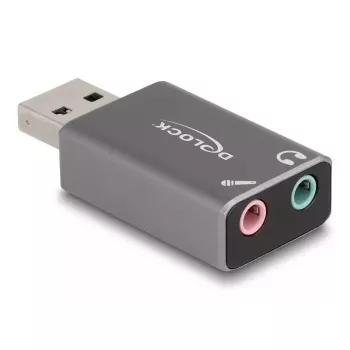 DeLOCK išorinis USB garso adapteris USB-A (vyriškas) į 2 × 3,5 mm stereo lizdus