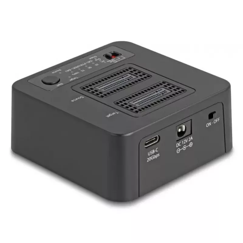 DeLOCK 64300 Docking Station USB 3.2 Gen 2 Type-C juoda SSD PCIe M.2