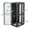 APC NetShelter SX, serverinis stovas, Gen 2, 52U, 2436H x 800W x 1200D mm, su šoninėmis sienelėmis, juodas