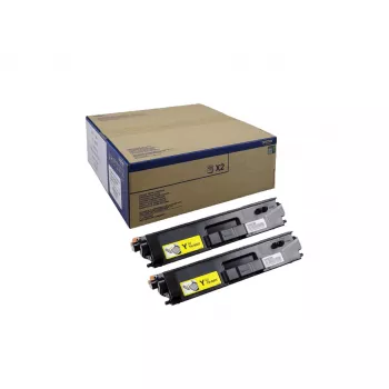 Originalus Brother TN-900YTWIN geltonos spalvos tonerio kasetė, 2 vnt., po 6000 puslapių