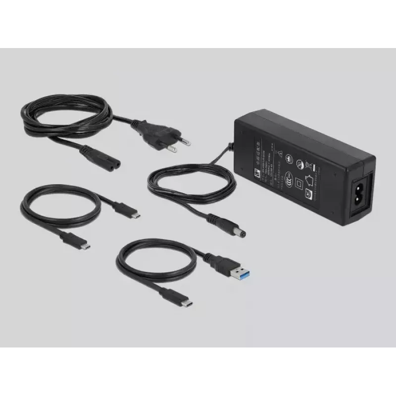 Docking stotelė Delock 64124 USB 3.2 Gen 2 Type-C juoda M.2 SSD