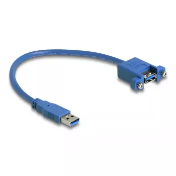 DeLOCK USB 3.0 Type-A lizdo prailginimo laidas su skydelio montavimu, 25 cm
