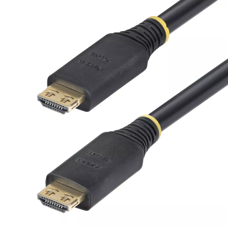 StarTech.com 10 m aktyvus HDMI 2.0 laidas su griebiamomis jungtimis, 4K 60Hz/1440p 144Hz, HDR10/HDCP 2.2/ARC, 18 Gbps, TPE apvalkalas