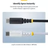 StarTech.com 15 cm USB-C įkrovimo laidas, 60W (3A) PD, dviejų sluoksnių pintas nailono/TPE apvalkalas, patvarus USB-C įkrovimo laidas, USB 2.0 nešiojamojo kompiuterio įkrovimo laidas