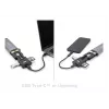 Kortelių skaitytuvas DELOCK USB 5 Gbps su SD ir MicroSD lizdais, USB 3.2 Gen 1 Type-A/Type-C, kabeliai ir adapteriai, juoda/pilka