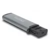 Kortelių skaitytuvas DELOCK USB 5 Gbps su SD ir MicroSD lizdais, USB 3.2 Gen 1 Type-A/Type-C, kabeliai ir adapteriai, juoda/pilka