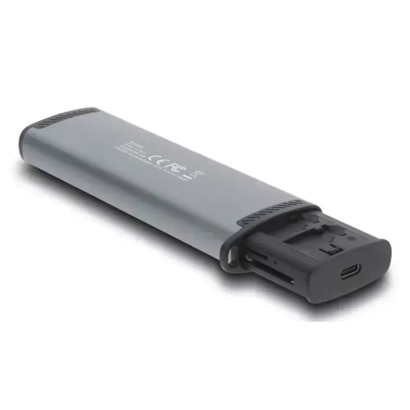 Kortelių skaitytuvas DELOCK USB 5 Gbps su SD ir MicroSD lizdais, USB 3.2 Gen 1 Type-A/Type-C, kabeliai ir adapteriai, juoda/pilka