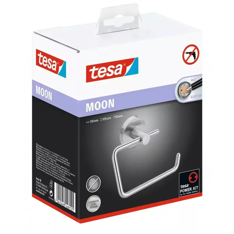 Tesa 40301-00000-00 tualetinio popieriaus laikiklis sieninis nerūdijantis plienas 138×50×105 mm