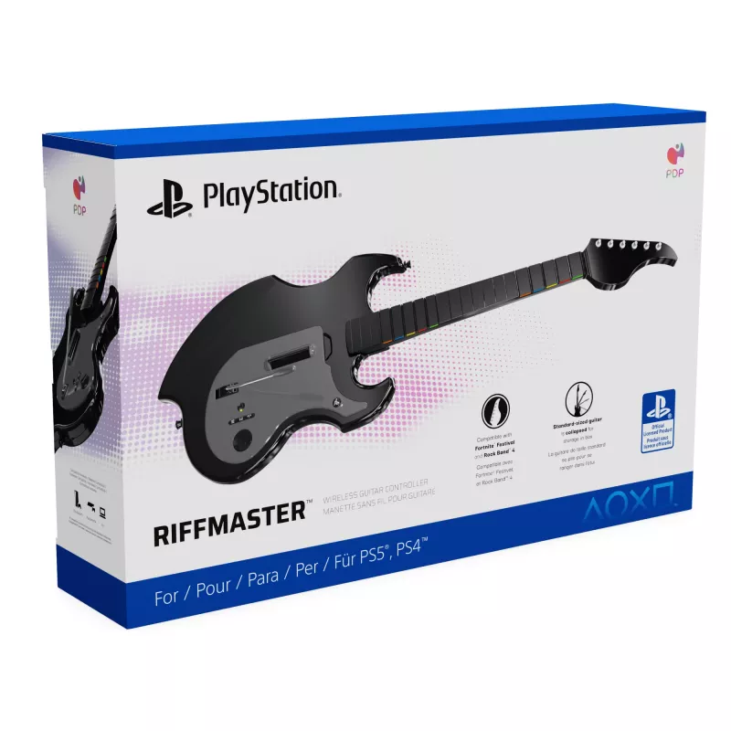 Gitaros valdiklis PDP Riffmaster Black Grey Wireless PC PS4 PS5 36h baterija