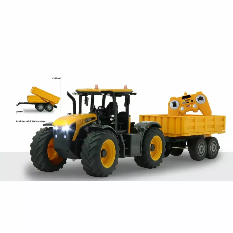 Traktorius JCB Fastrac 1:24 su elektros varikliu RC modelis vaikams Jamara