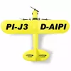 Radijo bangomis valdomas lėktuvas Jamara Piper J3-CUB, elektrinis, 150 mAh, 106 g