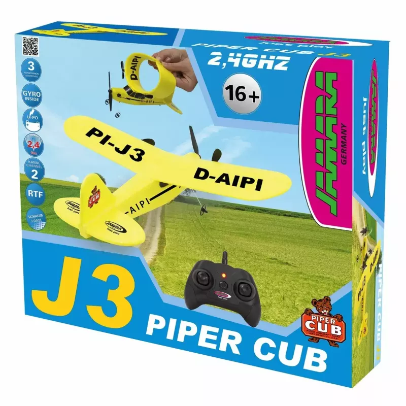 Radijo bangomis valdomas lėktuvas Jamara Piper J3-CUB, elektrinis, 150 mAh, 106 g