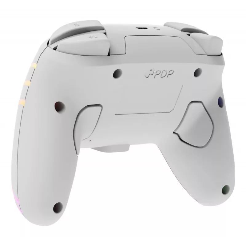 PDP Afterglow Wave White belaidis valdiklis su RGB apšvietimu, skirtas Nintendo Switch ir Nintendo Switch OLED