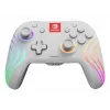 PDP Afterglow Wave White belaidis valdiklis su RGB apšvietimu, skirtas Nintendo Switch ir Nintendo Switch OLED