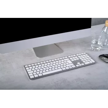 CHERRY KW 9100 SLIM FOR MAC klaviatūra universali USB + Bluetooth QWERTY angliškas sidabrinis