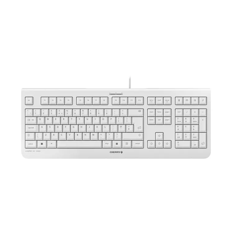 CHERRY KC 1000 laidas klaviatūra, šviesiai pilka, USB (QWERTY – JK)