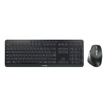 CHERRY Stream Desktop Ultimate klaviatūros ir pelės rinkinys, pilno dydžio AZERTY išdėstymas, juoda spalva
