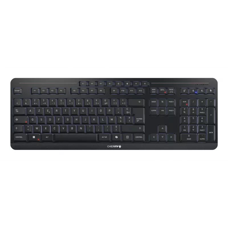 CHERRY Stream Desktop Ultimate klaviatūros ir pelės rinkinys, pilno dydžio AZERTY išdėstymas, juoda spalva