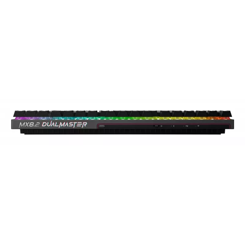 Belaidė žaidimų klaviatūra CHERRY MX 8.2 Pro TMR — Tenkeyless, QWERTZ vokiška, USB + RF + Bluetooth, RGB, 88 klavišų, Juoda