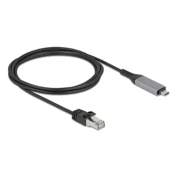 USB Type-C į RJ45 Gigabit Ethernet laidas DELOCK 2 m Cat6 Antracitas/Juodas
