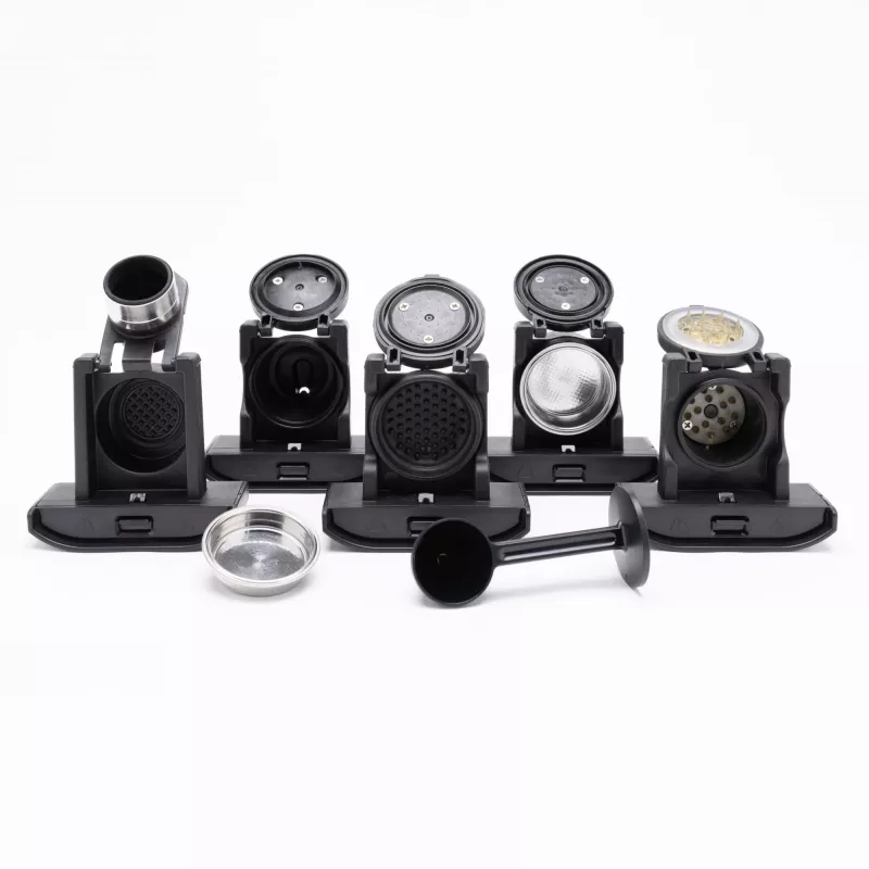 TORNADO TCM7042-GS | 5-in-1 daugiakapsulinė kavos aparatas, kavos aparatas, 1,5 L, kavos kapsulės, malti kavos pupelės, 1350 W, juoda