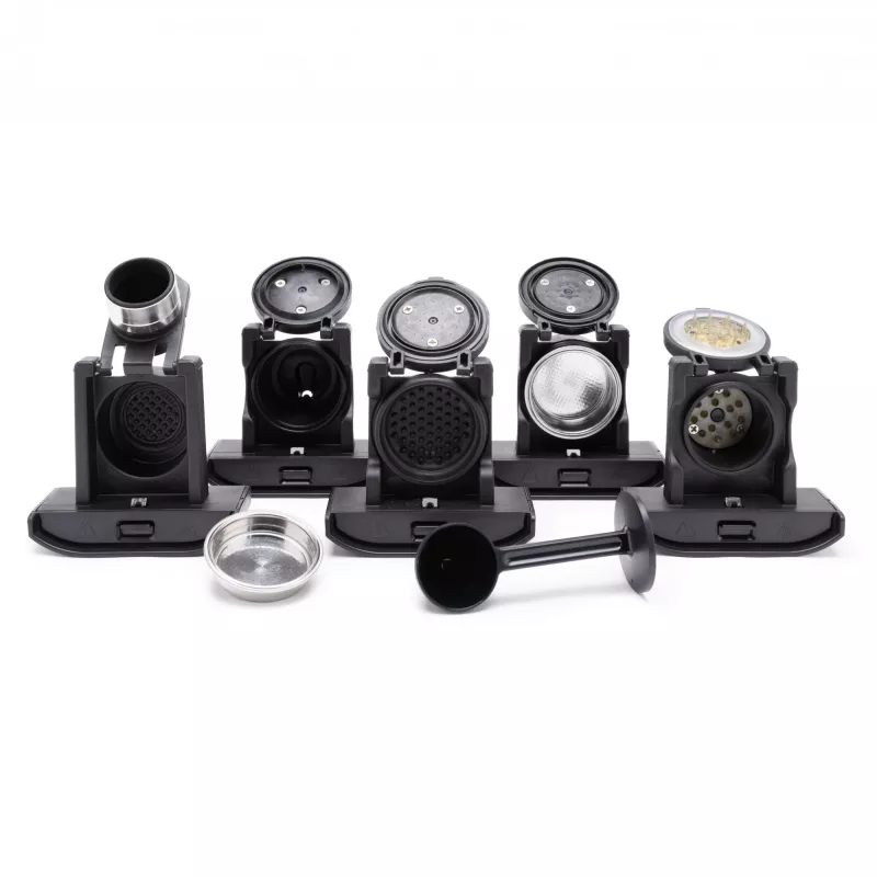 TORNADO TCM7042-GS | 5-in-1 daugiakapsulinė kavos aparatas, kavos aparatas, 1,5 L, kavos kapsulės, malti kavos pupelės, 1350 W, juoda