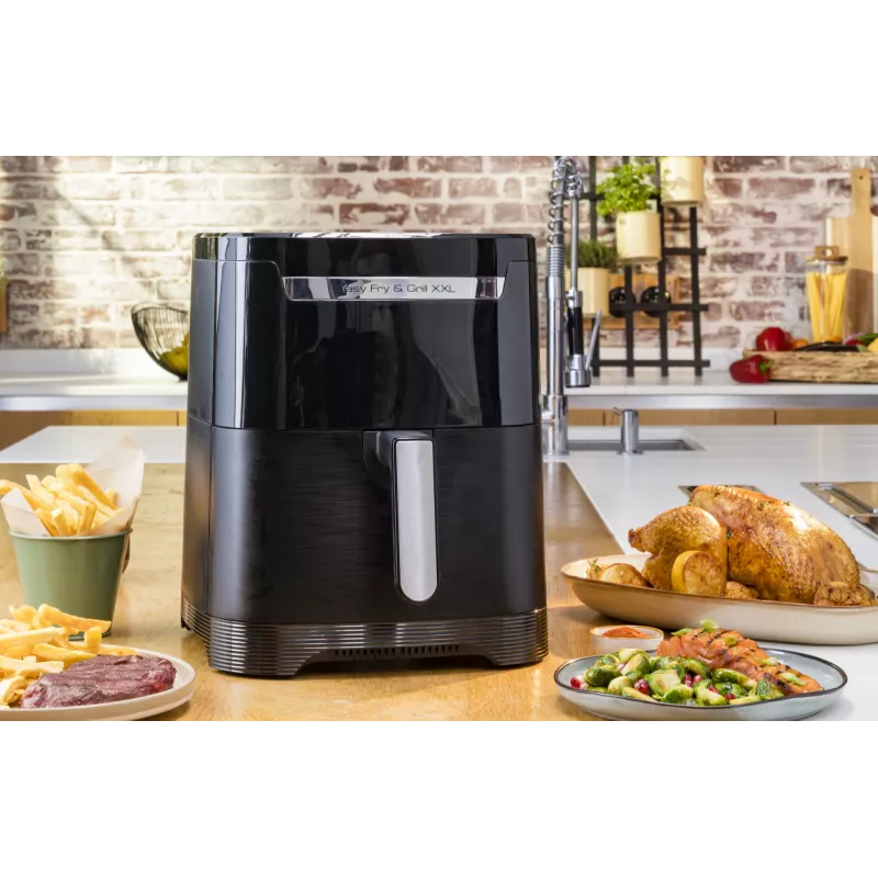 Karšto oro gruzdintuvė Tefal Easy Fry & Grill EY8018 6.5 L 1.5 kg 1830 W lietimui jautrus LCD juoda stalinė
