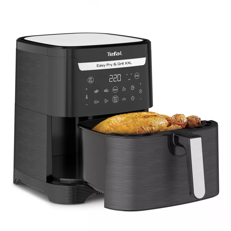 Karšto oro gruzdintuvė Tefal Easy Fry & Grill EY8018 6.5 L 1.5 kg 1830 W lietimui jautrus LCD juoda stalinė