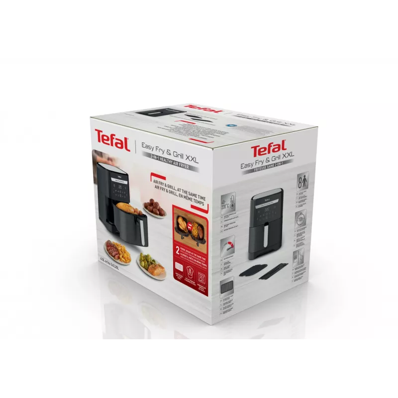 Karšto oro gruzdintuvė Tefal Easy Fry & Grill EY8018 6.5 L 1.5 kg 1830 W lietimui jautrus LCD juoda stalinė