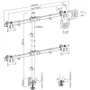 InLine stalinis laikiklis 4x TV / LED / TFT ekranams iki 81 cm 32 col. max. 9 kg