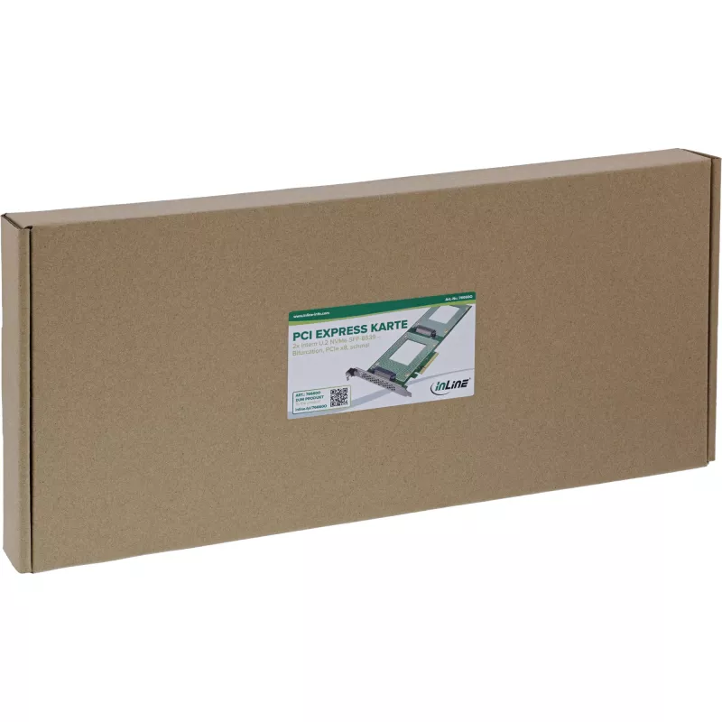 InLine 76660O Vidinė U.2 PCIe adapterio plokštė, vyriška jungtis, 4 Gbit/s