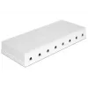 DeLOCK 86209 Keystone dėžutė su 8 prievadais montuoti ant paviršiaus, balta