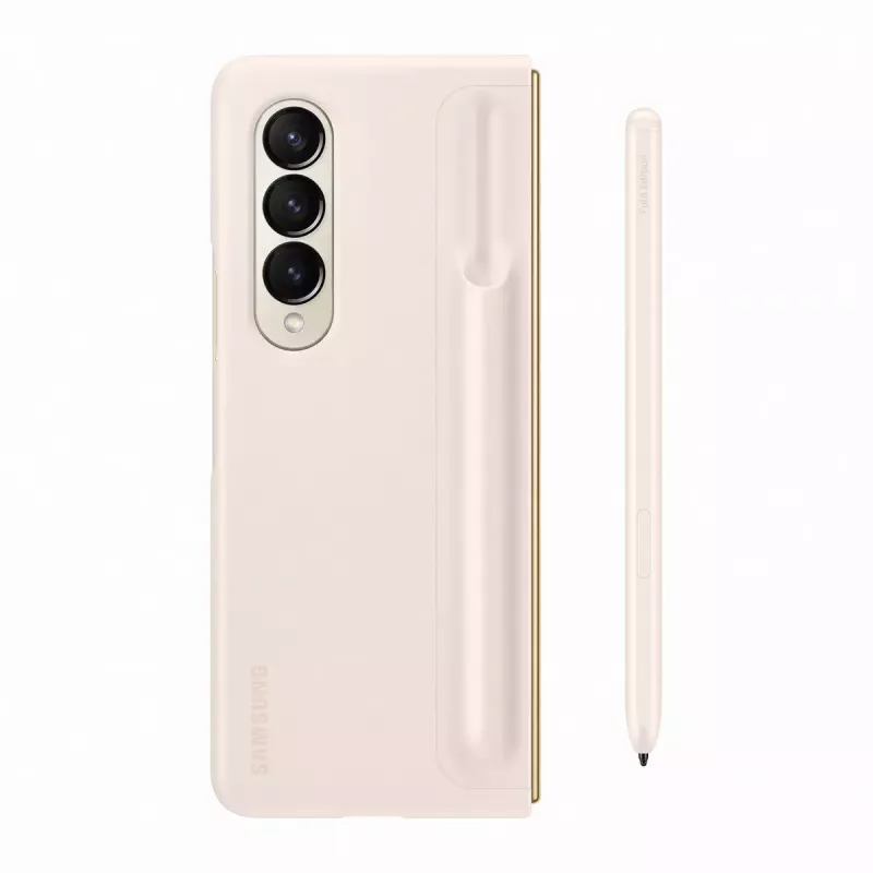 Samsung Standing Cover su rašikliu, skirta Galaxy Z Fold4, Sand (EF-OF93PCUEGWW)
