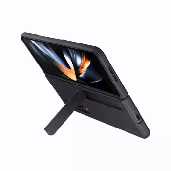 Samsung EF-OF93PCBEGWW apsauginis dėklas Galaxy Z Fold4, juodas, su stovu ir S Pen laikikliu