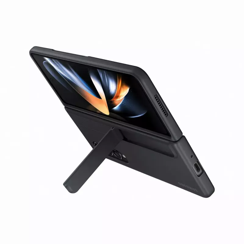 Samsung EF-OF93PCBEGWW apsauginis dėklas Galaxy Z Fold4, juodas, su stovu ir S Pen laikikliu
