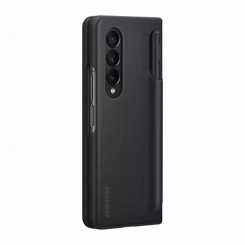 Samsung EF-OF93PCBEGWW apsauginis dėklas Galaxy Z Fold4, juodas, su stovu ir S Pen laikikliu