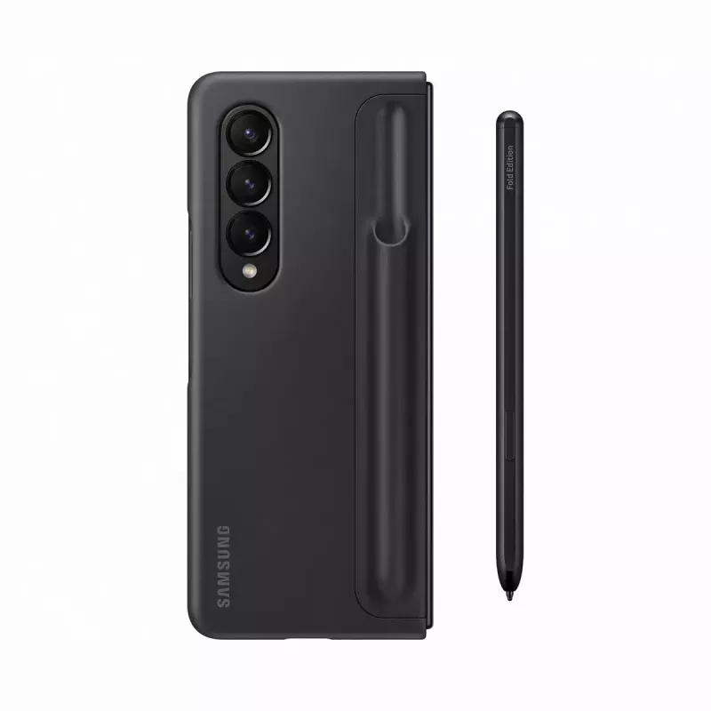 Samsung EF-OF93PCBEGWW apsauginis dėklas Galaxy Z Fold4, juodas, su stovu ir S Pen laikikliu