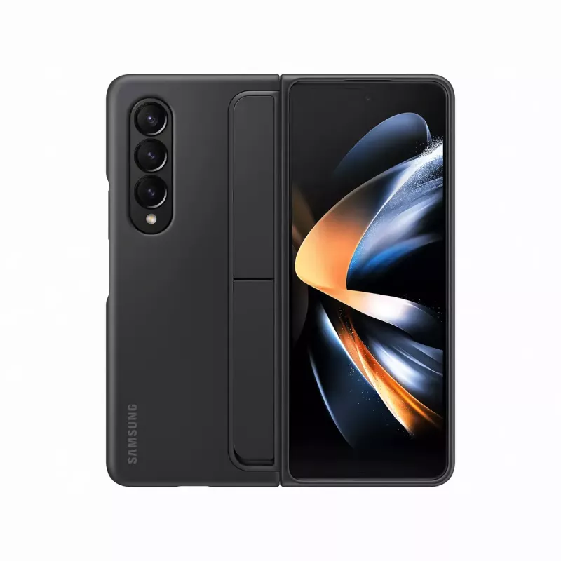 Samsung EF-OF93PCBEGWW apsauginis dėklas Galaxy Z Fold4, juodas, su stovu ir S Pen laikikliu