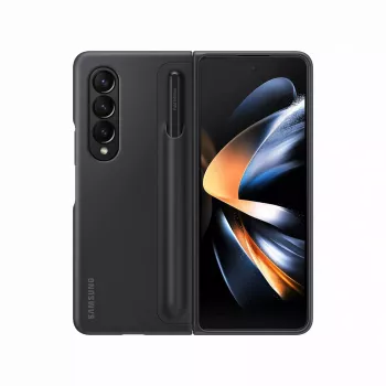 Samsung EF-OF93PCBEGWW apsauginis dėklas Galaxy Z Fold4, juodas, su stovu ir S Pen laikikliu