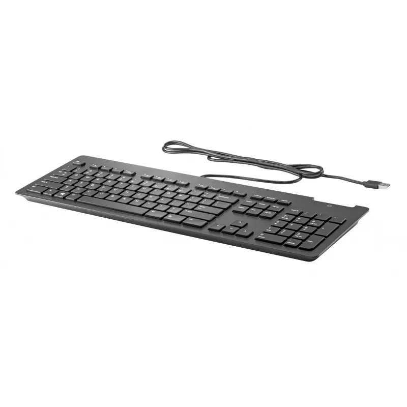 Laidinė HP Business Slim v2 Smartcard klaviatūra – pilno dydžio (100 %), USB, 1,8 m laidas, juoda
