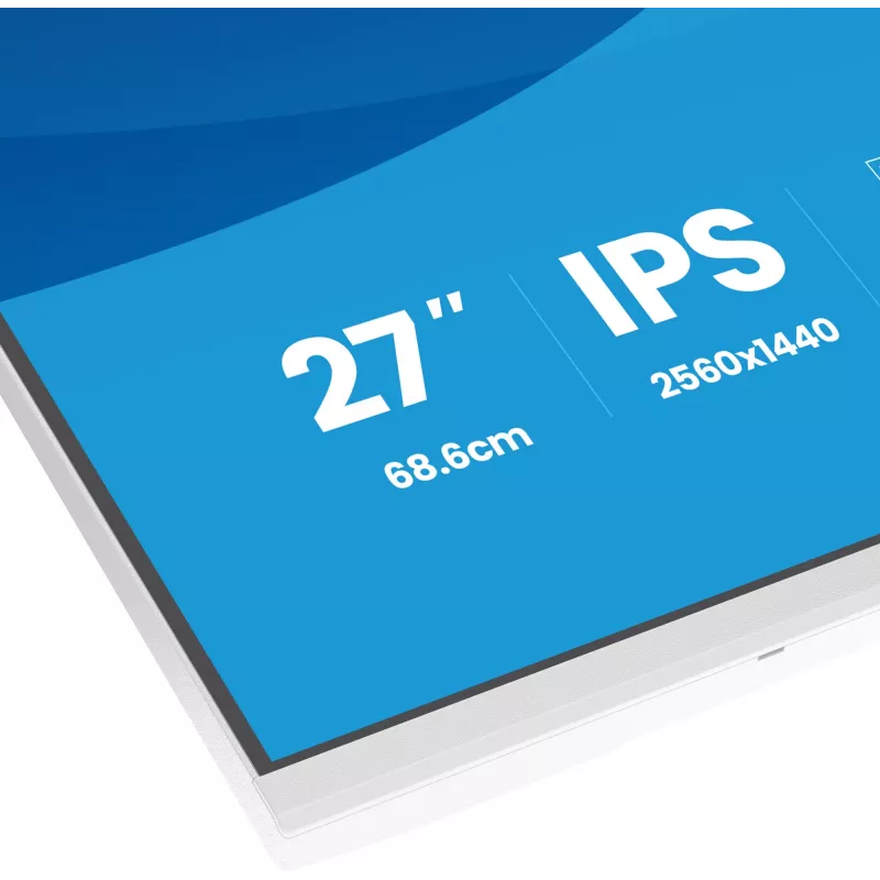 27 colių IIYAMA ProLite XB2797QSU-W1 IPS Quad HD (2560x1440) LED monitorius, 178° žiūrėjimo kampai, USB 3.2 stotelė, garsiakalbiai, VESA, aukščio reguliavimas, baltas